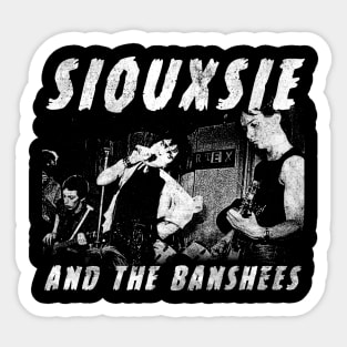 Vintage Distressed Siouxsie and the Banshees | Post Punk Vintage Design Sticker